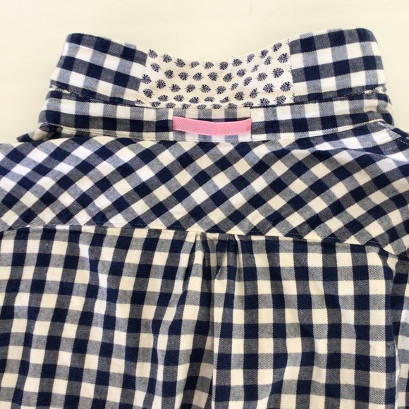 TOMMY BAHAMA BONITA CHECK PRINT POPOVER BLOUSE WOMENS SMALL - Picture 10 of 12